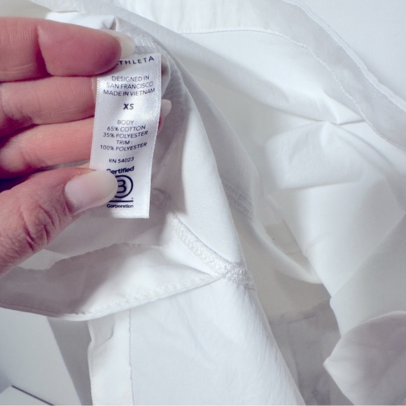 Athleta White Long Sleeve Top Size XS - Picture 5 of 6